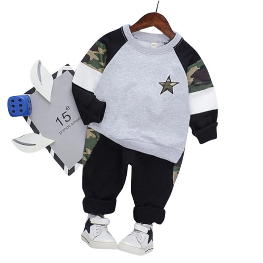 Star Camo Pullover Set - Wearebambino - Color block - 18 - 24 M - Star Camo Pullover Set