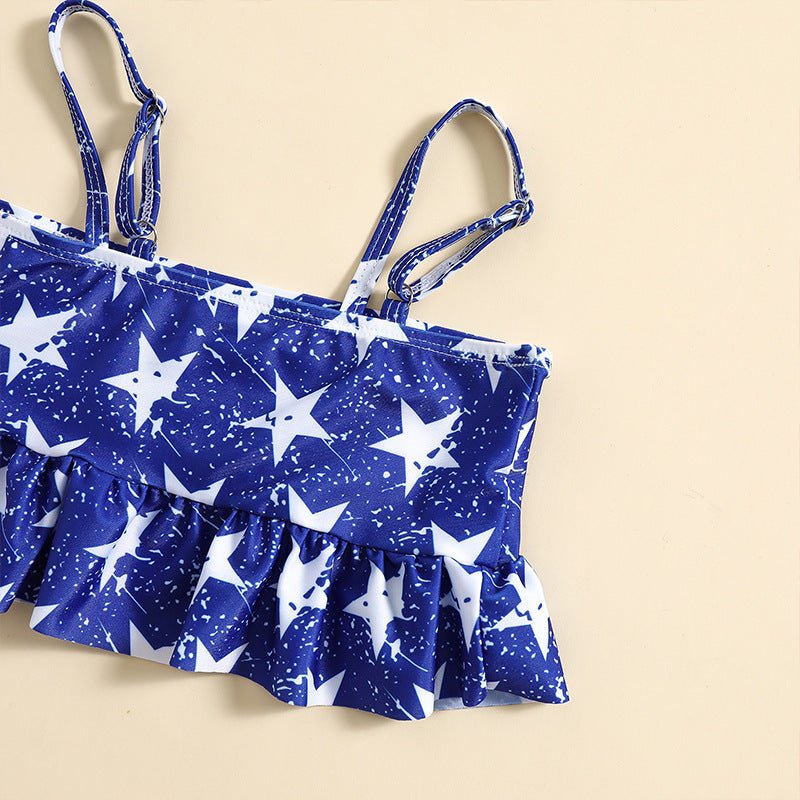 Star Spangled Tankini Two Piece Swimsuit - Wearebambino - Navy - 2T - Star Spangled Tankini Two Piece Swimsuit