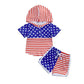 Stars and Stripes Hooded Baby Set - Wearebambino - 3 - 6 M - Stars and Stripes Hooded Baby Set