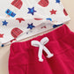 Stars Popsicles Red Shorts Baby Set - Wearebambino - 3 - 6 M - Stars Popsicles Red Shorts Baby Set