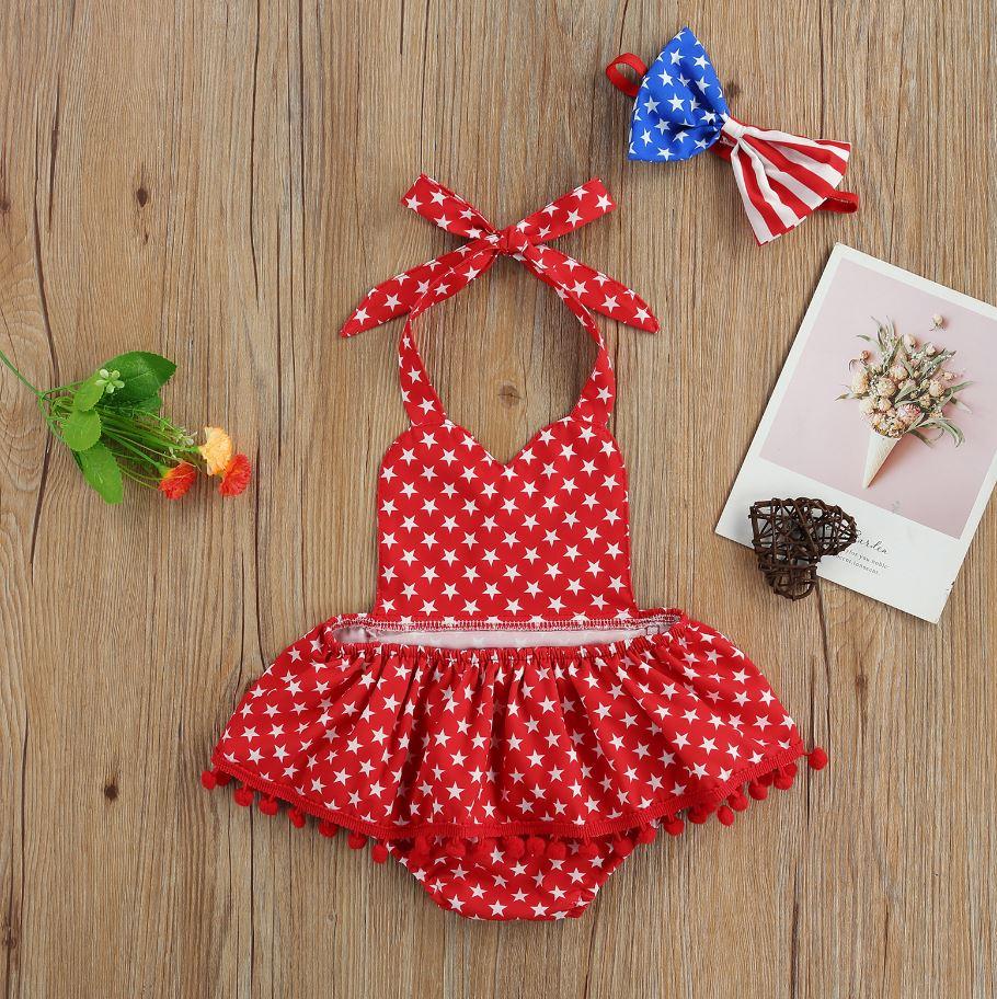 Stars Romper with Headband - Wearebambino - White - 0 - 3 M - Stars Romper with Headband