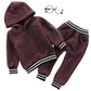 Striped Cozy Set - Wearebambino - Burgundy - 2T - Striped Cozy Set