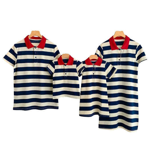 Striped Family Vacation Tees: 2023 Collection - Wearebambino - Beige - S - Boy - Striped Family Vacation Tees: 2023 Collection