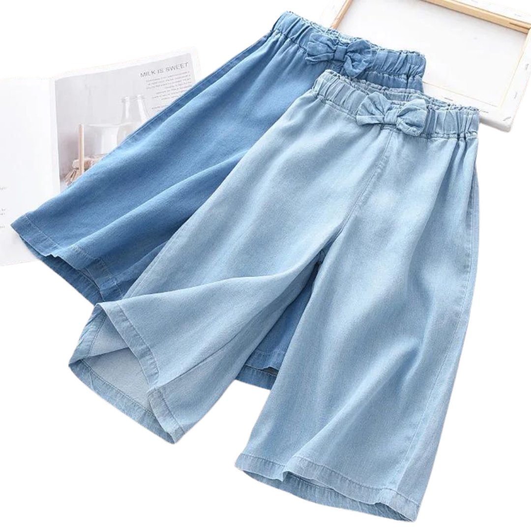 Summer Breeze Wide Leg Chiffon Pants - Wearebambino - Blue - 3T - Summer Breeze Wide Leg Chiffon Pants