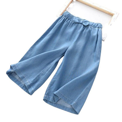 Summer Breeze Wide Leg Chiffon Pants - Wearebambino - Blue - 3T - Summer Breeze Wide Leg Chiffon Pants