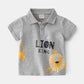 Summer Cartoon Polo Shirts for Boys - Wearebambino - Gray - 2T - Summer Cartoon Polo Shirts for Boys