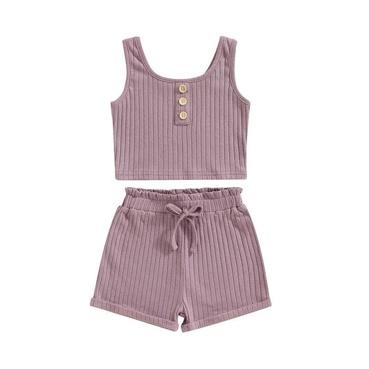 Summer Pants Suit Sleeveless - Wearebambino - Purple - 2T - Summer Pants Suit Sleeveless