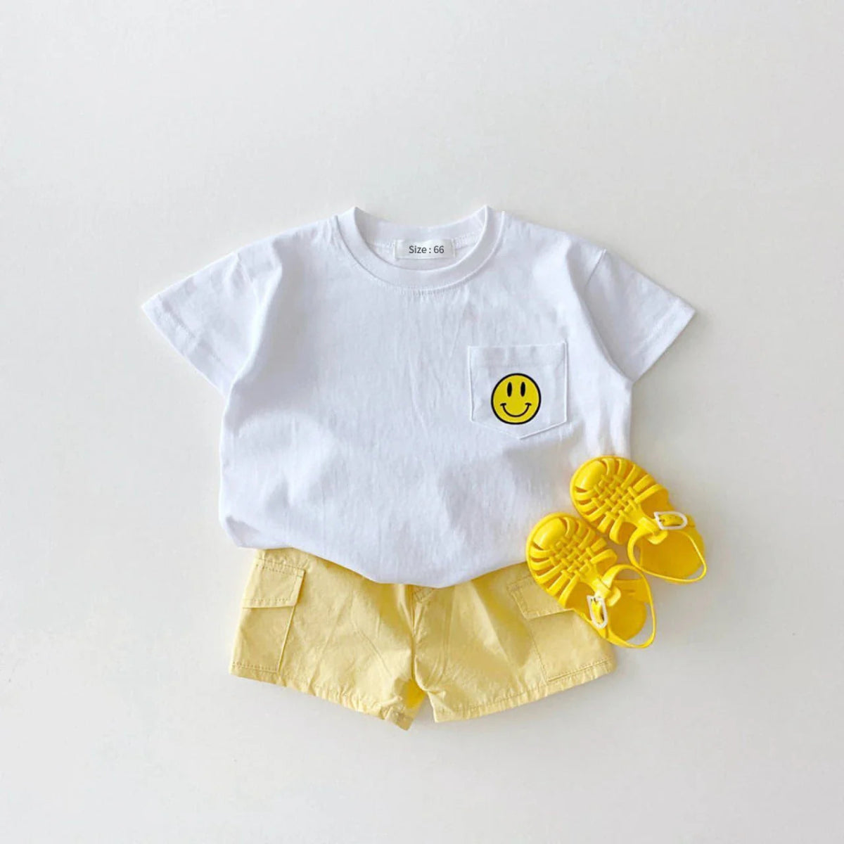 Summer Smiley Set - Wearebambino - Yellow - 3 - 6 M - Summer Smiley Set