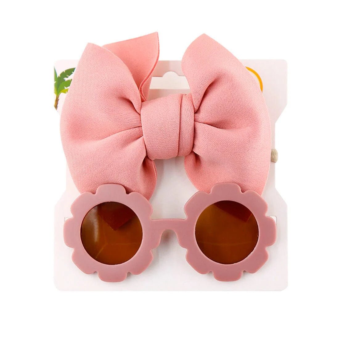 Sunglasses Bow Headband Set - Wearebambino - Pink - Sunglasses Bow Headband Set