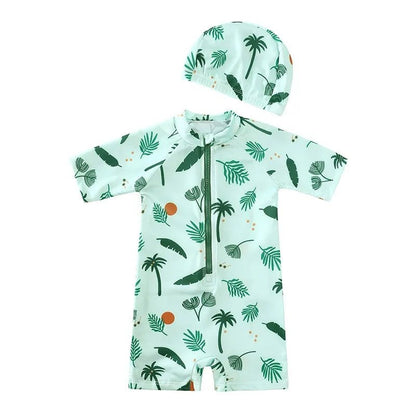 SunShield One - Piece Jumpsuit - Wearebambino - Green - 2T - SunShield One - Piece Jumpsuit