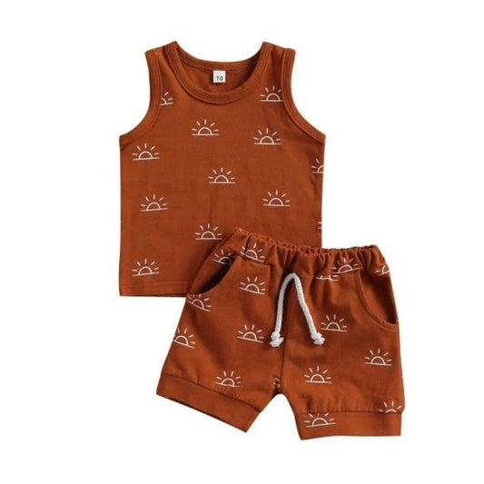 Sunshine Shorts Baby Set - Wearebambino - 3 - 6 M - Sunshine Shorts Baby Set