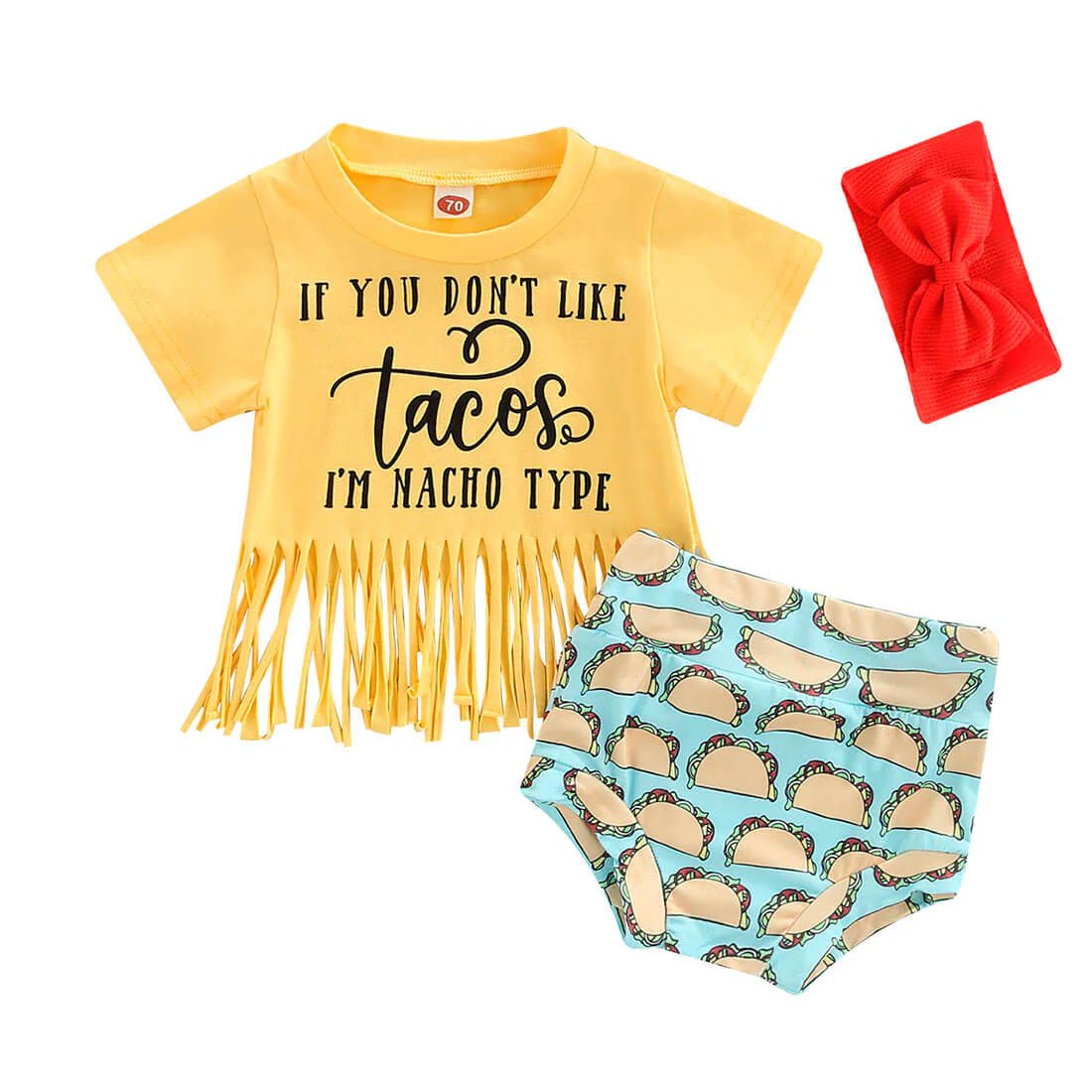 Taco Fringe Baby Set - Wearebambino - 3 - 6 M - Taco Fringe Baby Set