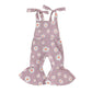 Tie Straps Daisy Flared Toddler Jumpsuit - Wearebambino - Purple - 9 - 12 M - Tie Straps Daisy Flared Toddler Jumpsuit