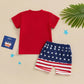 Toddler Baby Boy 2Pcs 4th of July Outfit USA Letter Print O - Neck Short Sleeve TopsElastic Waist Stars and Stripes Flag Shorts Summer Outfit Set - Wearebambino - WHITE - 18 - 24 M - United States - Toddler Baby Boy 2Pcs 4th of July Outfit USA Letter Print O - Neck Short Sleeve TopsElastic Waist Stars and Stripes Flag Shorts Summer Outfit Set