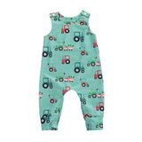 Tractor Baby Jumpsuit - Wearebambino - 3 - 6 M - Tractor Baby Jumpsuit