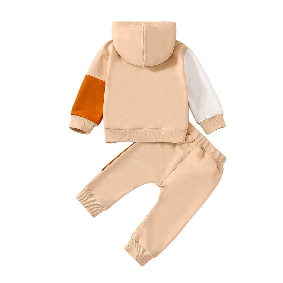 Tricolor Hooded Baby Set - Wearebambino - 3 - 6 M - Tricolor Hooded Baby Set