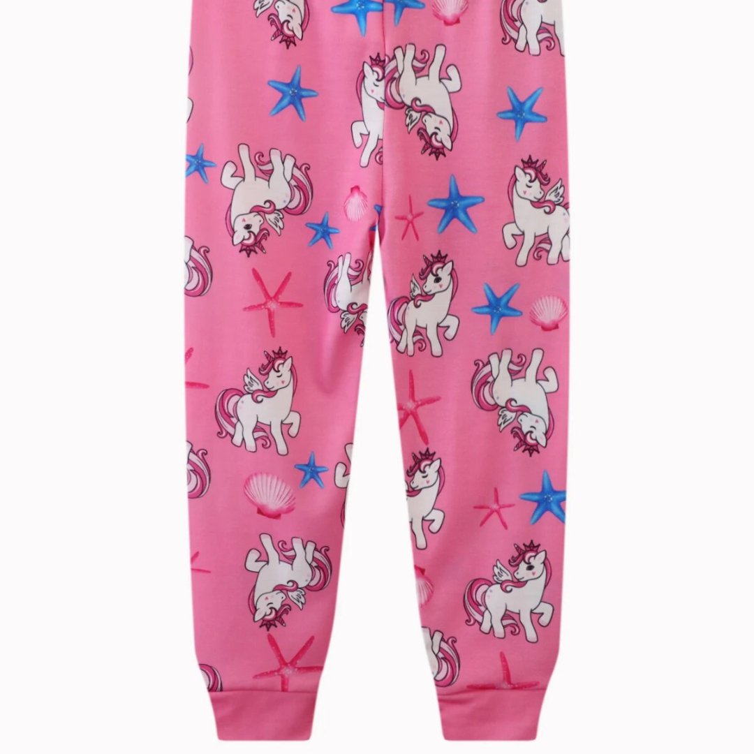 Unicorn Long Sleeve Pajama Set - Wearebambino - Pink - 3T - Unicorn Long Sleeve Pajama Set