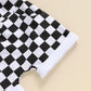 USA Checkered Shorts Baby Set - Wearebambino - 3 - 6 M - USA Checkered Shorts Baby Set