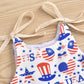 USA Independence Day Romper - Wearebambino - White/USA - 0 - 3 M - USA Independence Day Romper