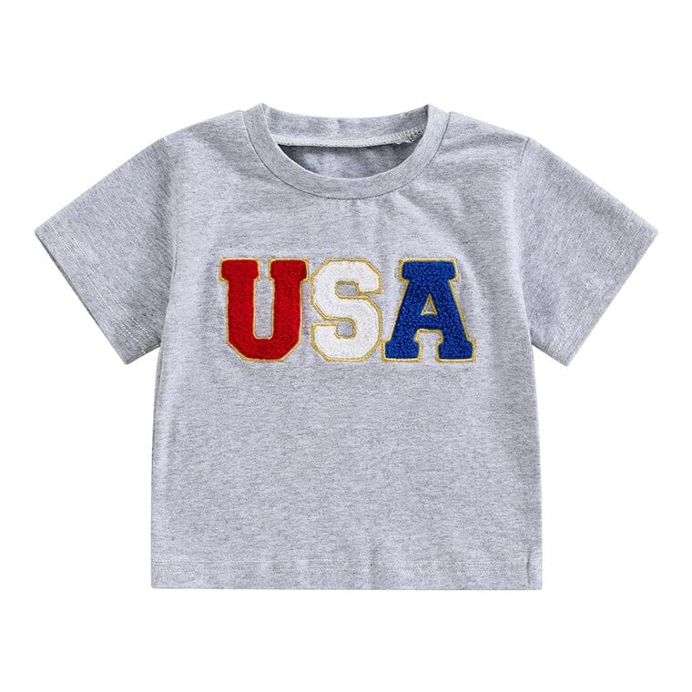 USA Toddler Tee - Wearebambino - Gray - 9 - 12 M - USA Toddler Tee