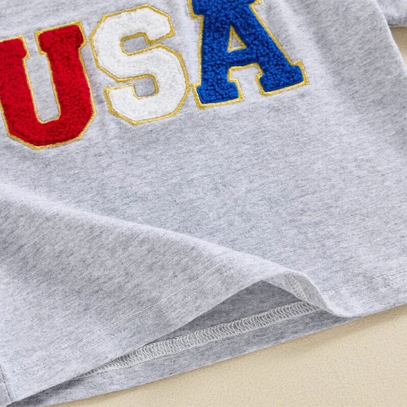 USA Toddler Tee - Wearebambino - Gray - 9 - 12 M - USA Toddler Tee