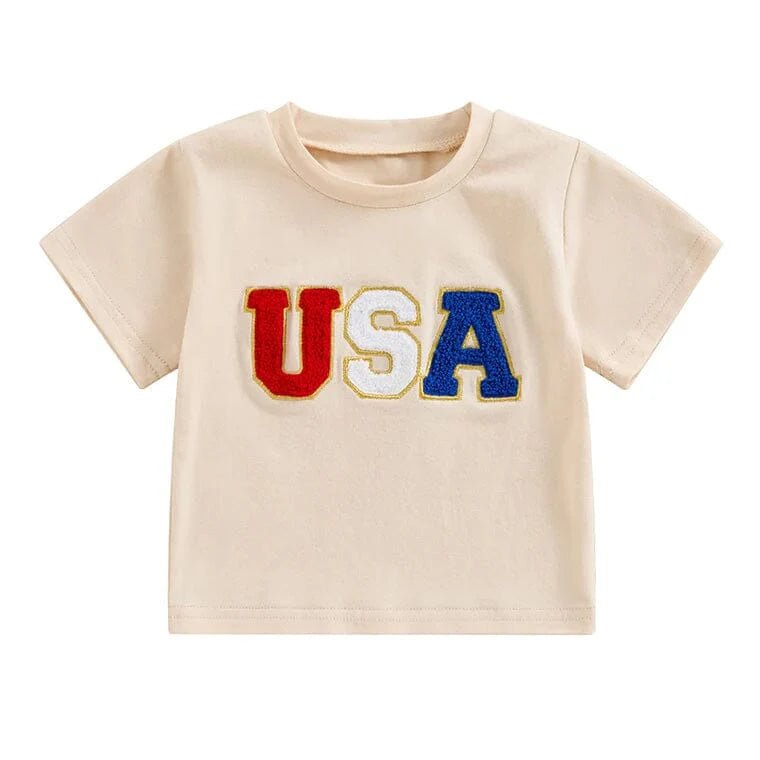 USA Toddler Tee - Wearebambino - Beige - 9 - 12 M - USA Toddler Tee