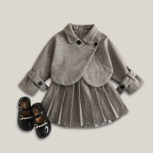 Vintage Princess Coat & Skirt Set - Wearebambino - Gray - 2T - Vintage Princess Coat & Skirt Set