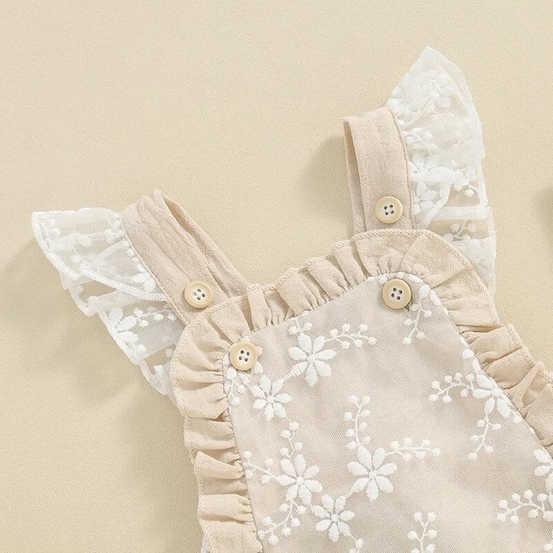 Vintage Ruffled Baby Romper - Wearebambino - 0 - 3 M - Vintage Ruffled Baby Romper