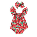 Watermelon Baby Romper - Wearebambino - 3 - 6 M - Watermelon Baby Romper