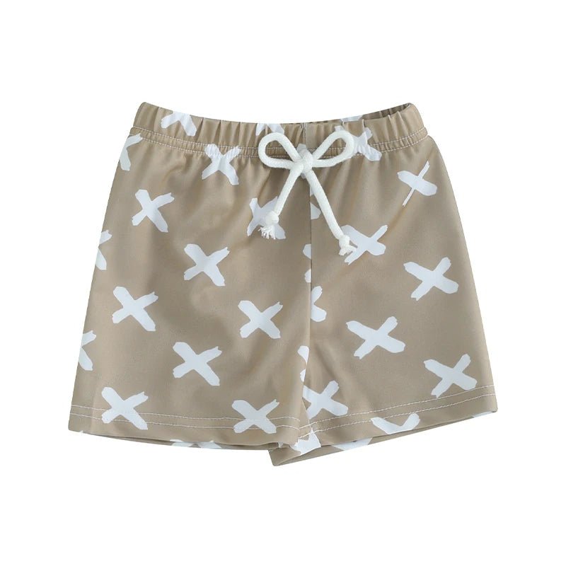 Wave Rider: Trendy Toddlers' Swim Shorts - Wearebambino - Beige - 2Y (90cm - 35.5in) - Wave Rider: Trendy Toddlers' Swim Shorts