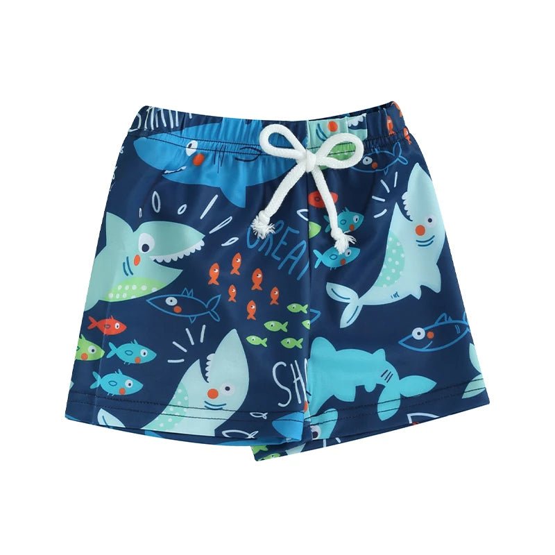 Wave Rider: Trendy Toddlers' Swim Shorts - Wearebambino - Blue - 2Y (90cm - 35.5in) - Wave Rider: Trendy Toddlers' Swim Shorts