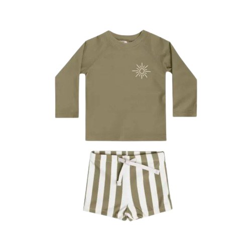 WaveRider Long Sleeve Swim Sets - Wearebambino - Green - 2T - WaveRider Long Sleeve Swim Sets