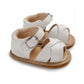 White Leather Crossover Baby Sandals - Wearebambino - 1 - White Leather Crossover Baby Sandals