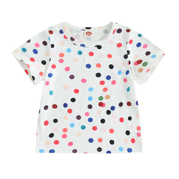 White Polka Dots Toddler Tee - Wearebambino - 9 - 12 M - White Polka Dots Toddler Tee