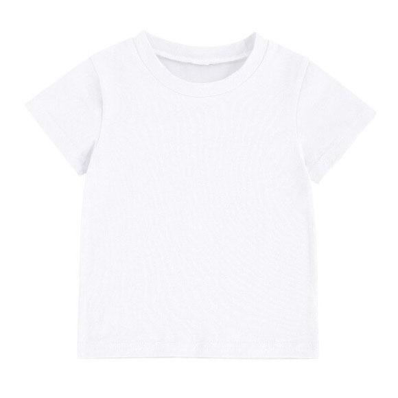 White Solid Toddler Tee - Wearebambino - 9 - 12 M - White Solid Toddler Tee