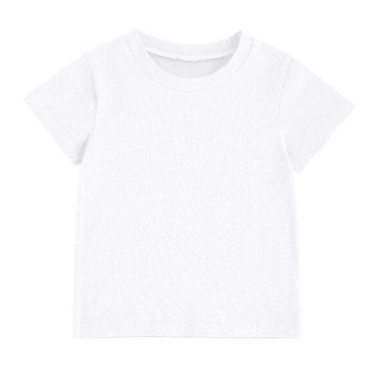 White Solid Toddler Tee - Wearebambino - 9 - 12 M - White Solid Toddler Tee