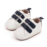 White Velcro Baby Sneakers - Wearebambino - 1 - White Velcro Baby Sneakers