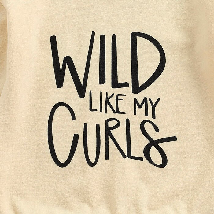 Wild Like My Curls Toddler Sweatshirt - Wearebambino - Beige - 2T - Wild Like My Curls Toddler Sweatshirt