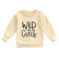 Wild Like My Curls Toddler Sweatshirt - Wearebambino - Beige - 2T - Wild Like My Curls Toddler Sweatshirt