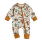 Wild West Zipped Baby Jumpsuit - Wearebambino - 0 - 3 M - Wild West Zipped Baby Jumpsuit