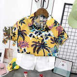 Yellow Hawaiian floral shirt - Wearebambino - Yellow - 2T - Yellow Hawaiian floral shirt