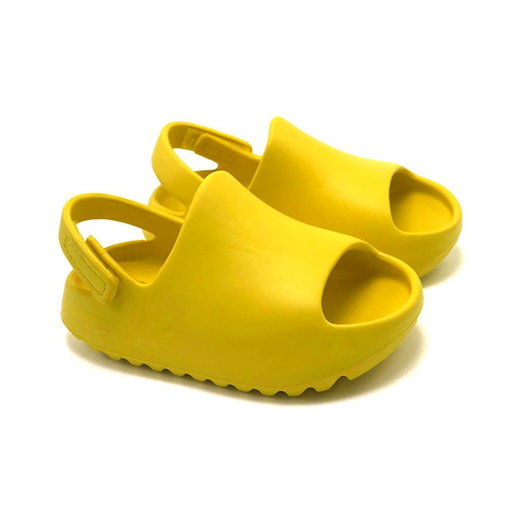 Yellow Strap Rubber Toddler Slides - Wearebambino - 6 - Yellow Strap Rubber Toddler Slides