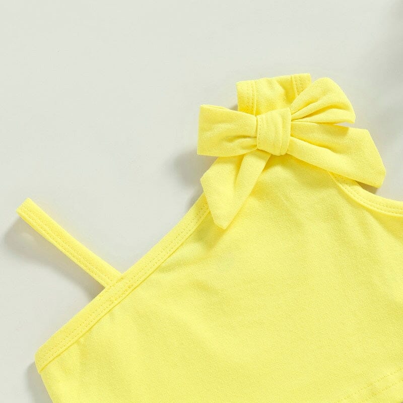 Yellow Top Floral Skirt Toddler Set - Wearebambino - 9 - 12 M - Yellow Top Floral Skirt Toddler Set